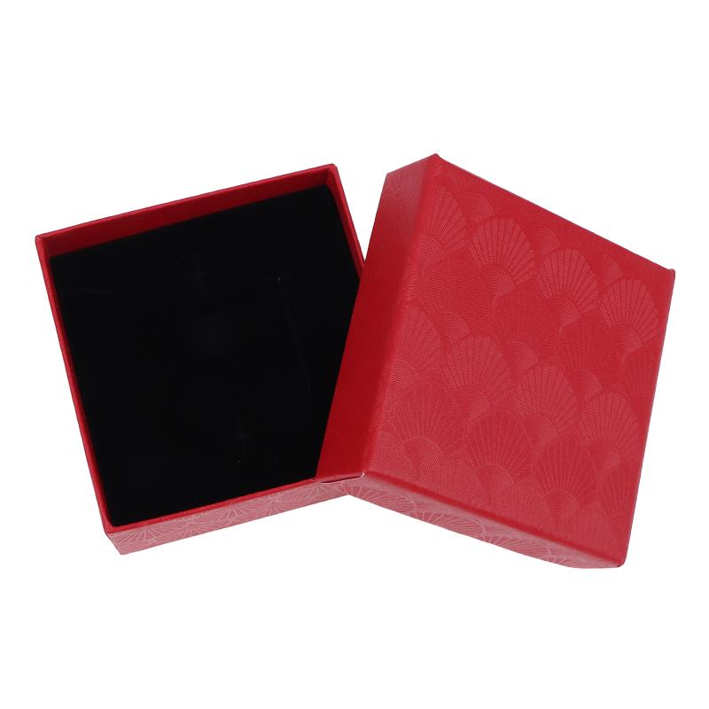 5Pcs 7X7Cm Cardboard Jewelry Packaging Box Necklace Earring Bracelet Box Paper Gift Storage Case With Black Sponge