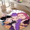 1pc KPop Demon Hunters8 Design Printed Area Round Carpet for Bedroom Living Room Home Decor Rugs Mat Non Slip Mat Rug for Bedside