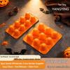 Moule à Gâteau Fantôme d'Halloween en Silicone 8 Cavités Yan Ying - Démoulage Facile, Résistant à la Chaleur pour Pouding & Bonbons.