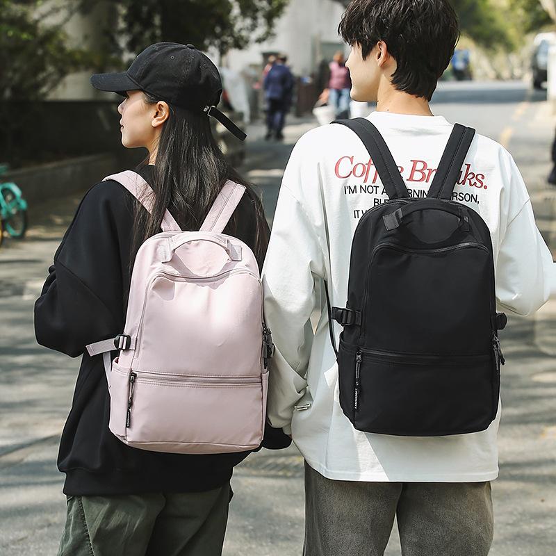 Japanese Solid Color Schoolbag for Male High School Students, Lightweight and Simple Travel Backpack for Men, Large-capacity Student Computer Backpack