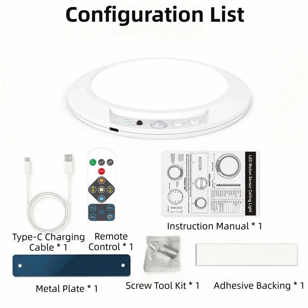 Motion Sensor Body Sensor Light Automatic Ceiling Light Magnetic LED Ceiling Light Staircase