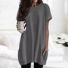 Regular Fit Women T Shirt Short Sleeves Round Neck Pocket Print Tops