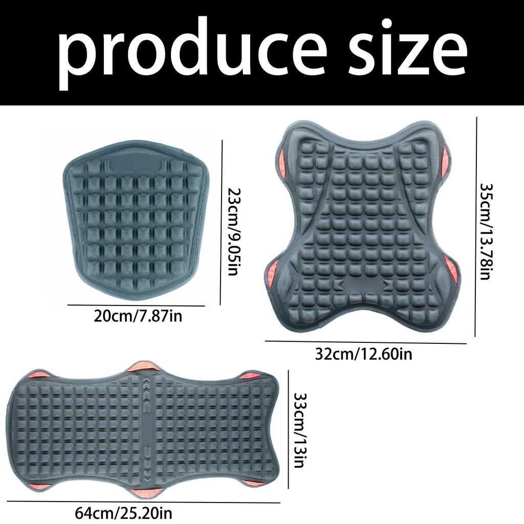 Ergonomic Motorcycle Seat Cushions High Elasticity Layer Pressure Relief Design Non Slip PVC Base Universal for Bike