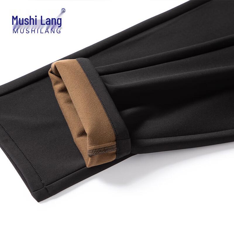 MUSHILANG Herren Dreifach-Beweis Warme Straight-Leg Hose