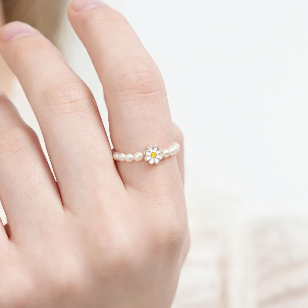 Bonbeau Mini Motif Water Pearl Ring 3Mm