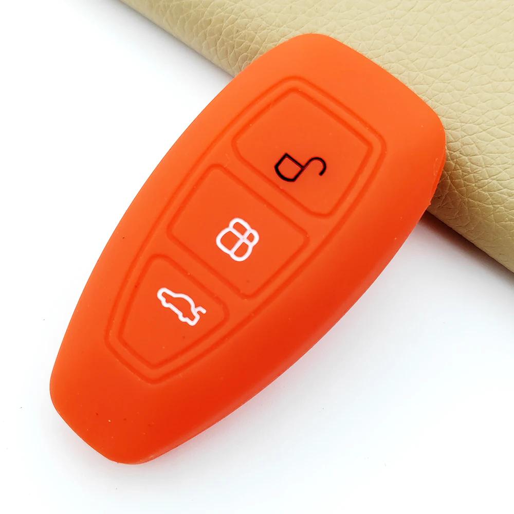 3 Button Silicone Car Remote Key Fob Cover Case For Ford Ranger C-Max S-Max Focus Mk3 Galaxy Mondeo Transit Tourneo Custom