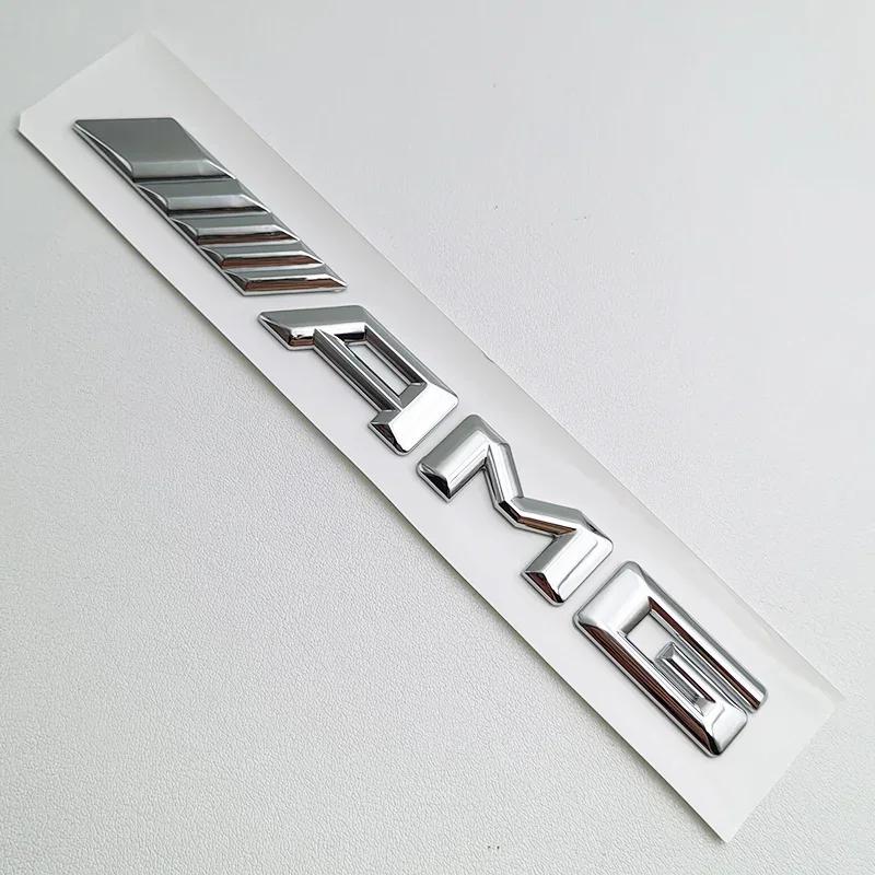 3D ABS Black Logo AMG Emblem Letters Car Trunk Badge For Mercedes Benz W204 W205 W176 W177 W212 W213 AMG Sticker Accessories EE18