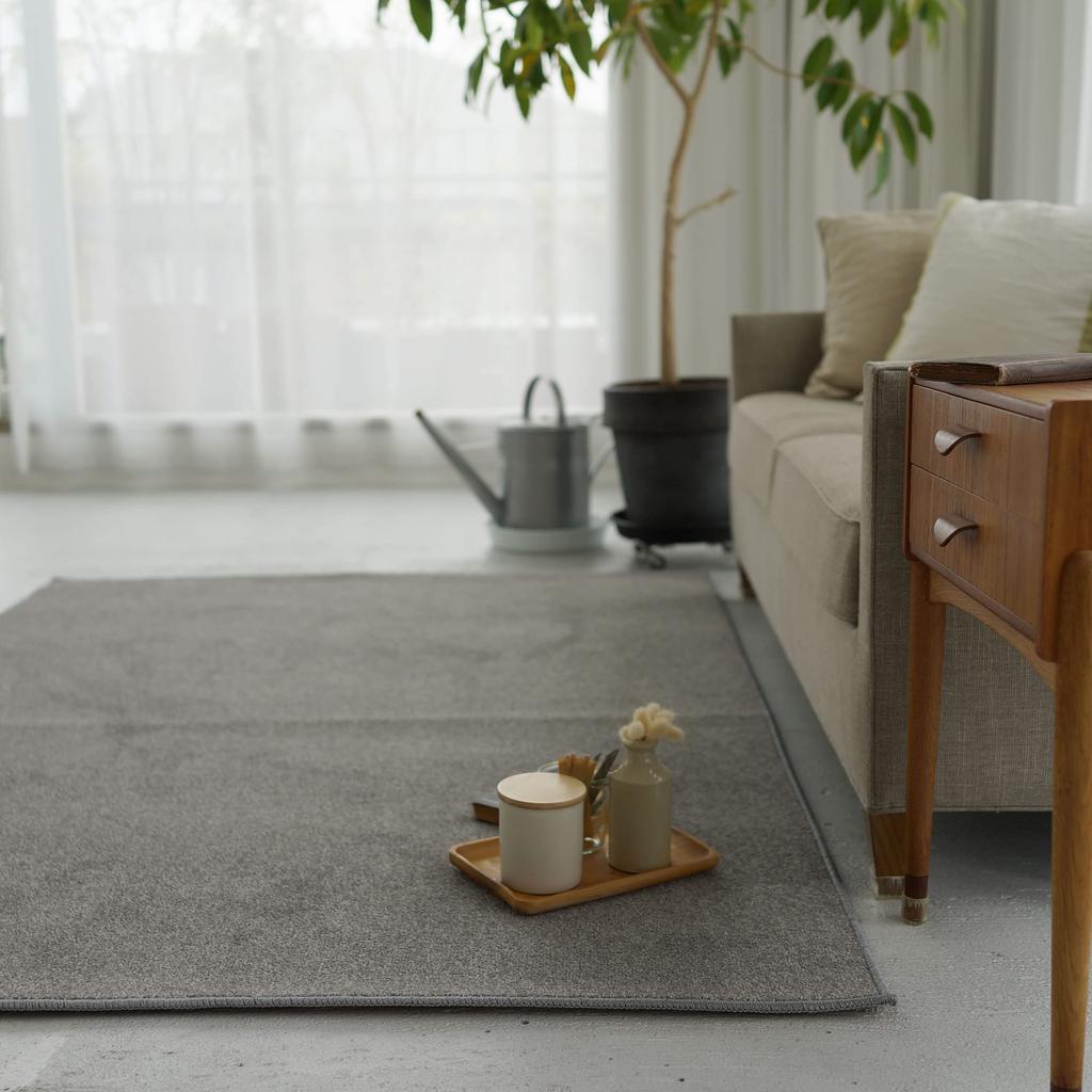 Suminoe Custom Rug, Dark Gray, 80cm Wide X 105cm Long, ECOROA, Flame Retardant, Deodorizing