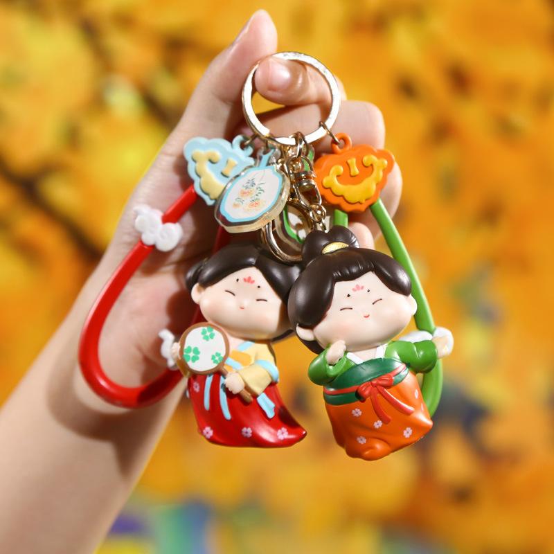 Ancient-style Tang Dynasty Candy Keychain Pendant Cute Doll Tag