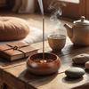 Solid Wood Wooden Incense Holder Handcrafted Bowl Shape Censer Incense Burner  Yoga Practice