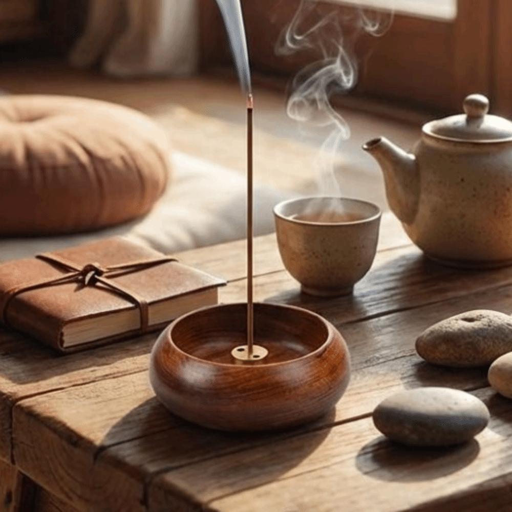 Handcrafted Wooden Incense Holder Solid Wood Stick Holder Eco-Friendly Incense Burner  Tea Room