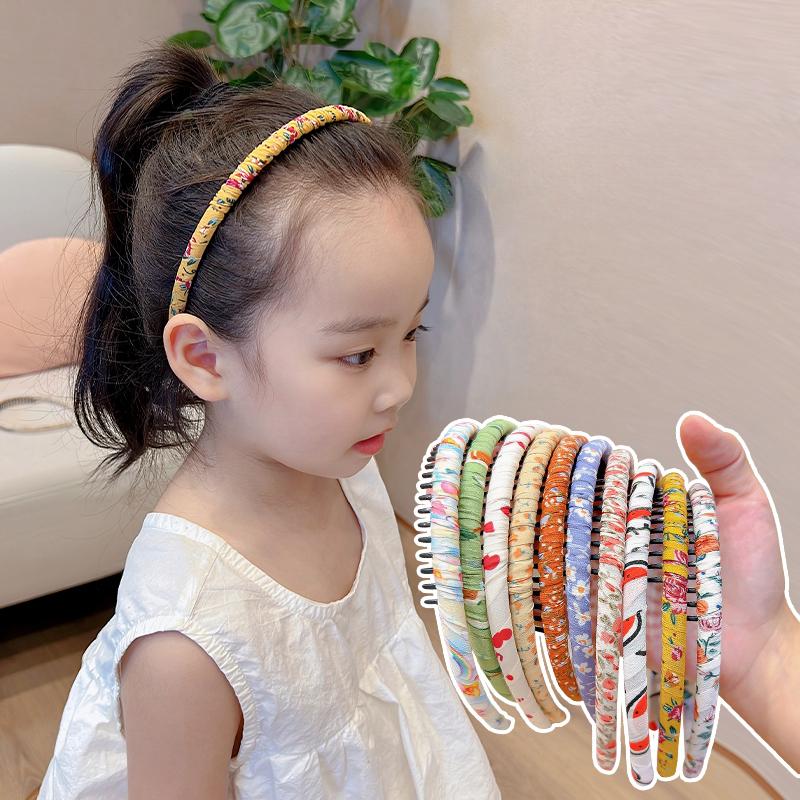 New Children Sweet Colors Flowers Ornament Headband Headwears Girls Acrylic Cute Hair Hoop Headbands Kids Hair Accessories