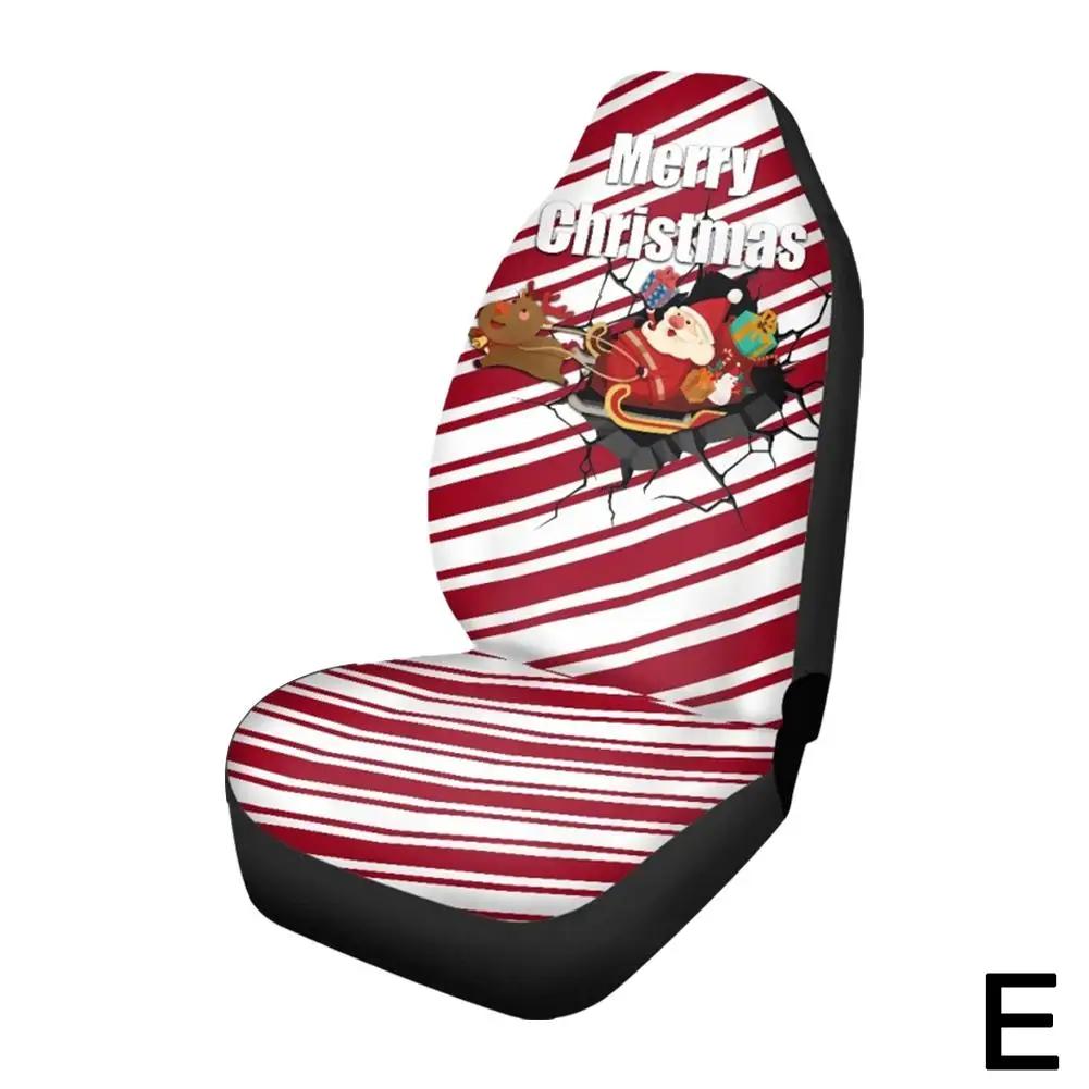 

Чехлы для автомобильных сидений с изображением Санта-Клауса, рождественские универсальные чехлы для автомобилей, грузовиков, седанов, внедорожников, праздничные 2 авто, большинство чехлов для передних частей U8Z0