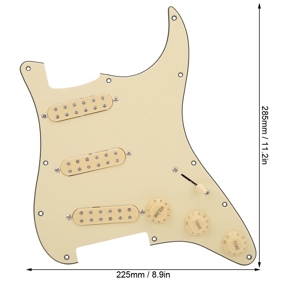 Pre Wired Pickguard Pickup Set Single Coil Beige Electric Guitar Musical Instrument Accessories