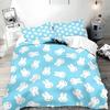 Hot Sale Miffys-Kawaii Bedding Set Soft Polyester Quilt Cover Pillowcase Set Single/Double/Queen for Boys Girls Home Textile