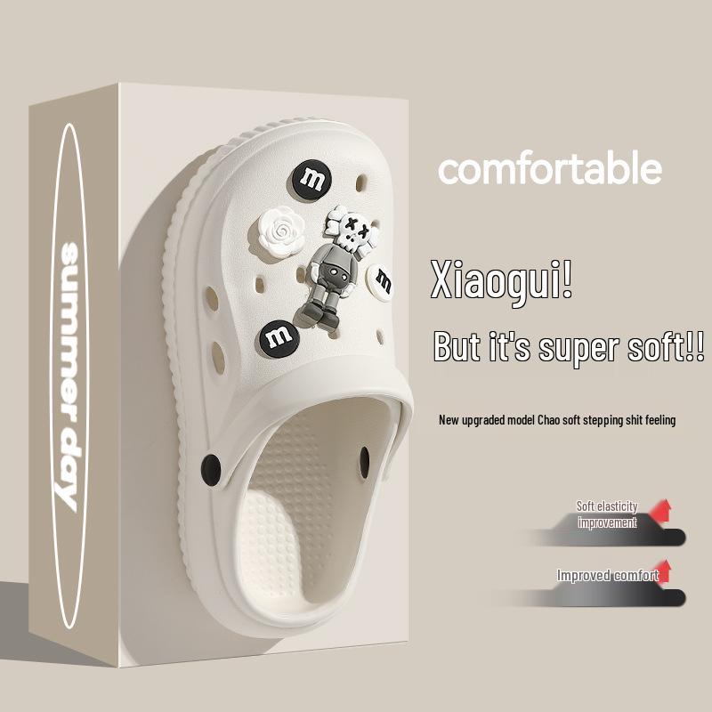 Women's Hole Shoes Non-Slip Sandals - Breathable, Soft Sole, Wear-Resistant Beach EVA Slippers