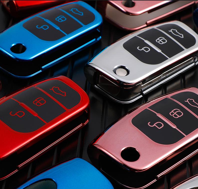 Soft Tpu Car Key Case Cover Keychain For Ford Fiesta Focus 2 Falcon Ecosport Escape Kuga Ecosport Galaxy B-Max C-Max Protector