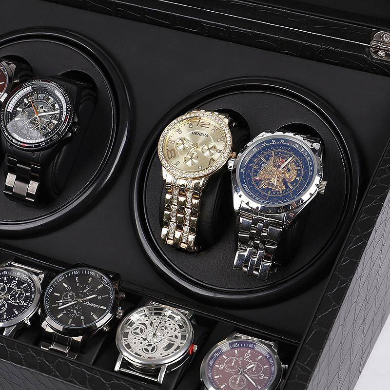 Mechanical Watch Automatic Winding Watch Box High-end Watch Storage Box 4 Position Electric Watch Winder Display Box