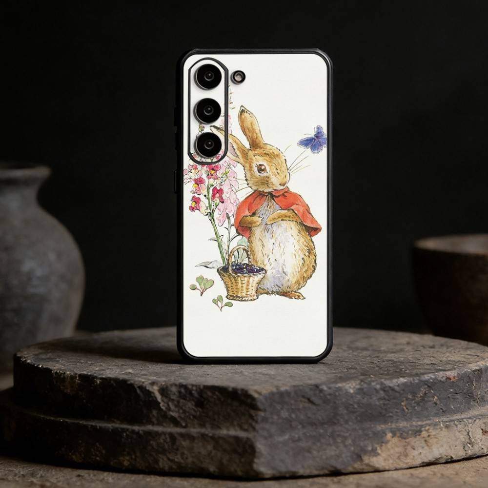 Cute P-Peter Rabbit Phone Case For Samsung Galaxy A91,80,73,72 ,71,53,52,32 ,31,22,21s,20,Soft Black Case