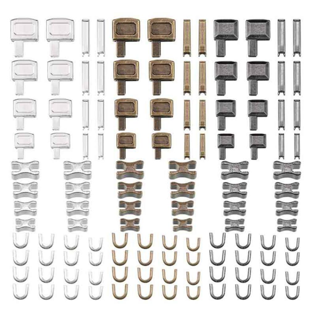 Metal Zip Repair Set Zippers Repair Tool Insertion Pin Zippers Bottom Zippers Stopper For Sewing Clothing Jackets