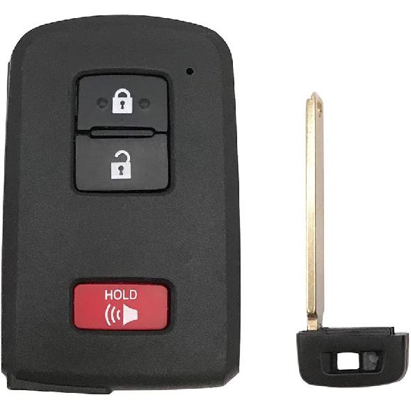 Replacement Key Fob Case Shell Fit for Toyota Tacoma Land Cruise Prius V RAV4 2016 2017 Keyless Entry Remote Control Car Key Fob Cover Housing (1)