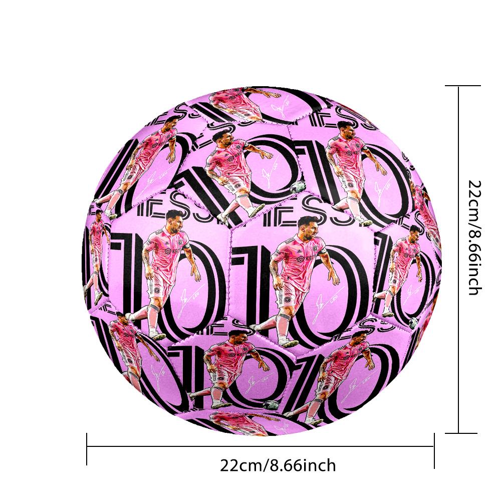 1pc Messi Miami Soccer Ball Size 5, Machine-stitched, Suitable for Practice Matches/tournament Training for Sports, Lightweight and Durable. C7012