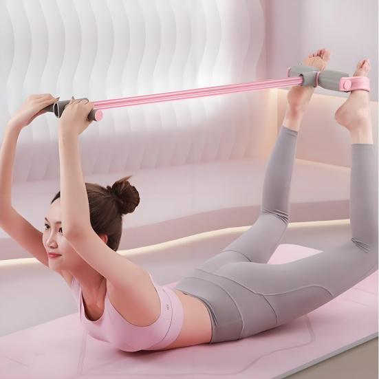 4/6-Röhren Pedal Widerstandsband mit Griff Multifunktionelles Spannseil Yoga Sit-up Übung Pedal Zuggerät Männer Frauen Heim Fitnessstudio Trainingsgerät