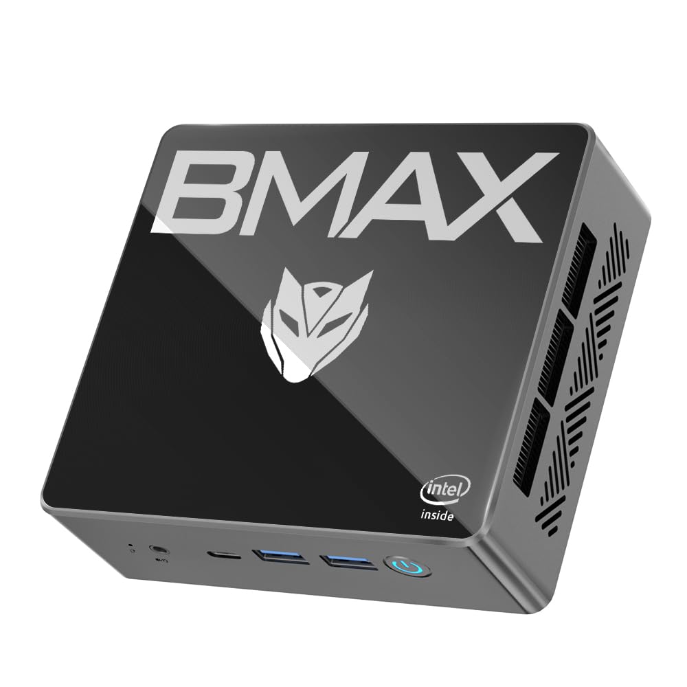 BMAX B4 Plus N100 Mini Up to 16GB DDR4 512GB Windows 11 4K Triple Display Full HDMI BT Mini PC PC Quad-Core, Quad-Thread, 3.4GHz, + SSD, M.2/2.5-inch