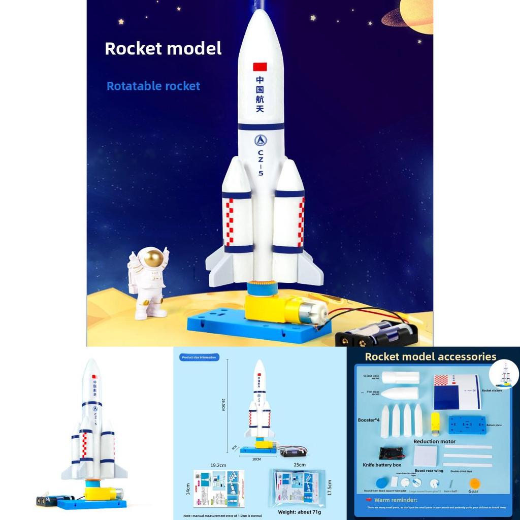 Kit de modèle de fusée DIY pour expérience scientifique Activité éducative pratique STEM pour enfants