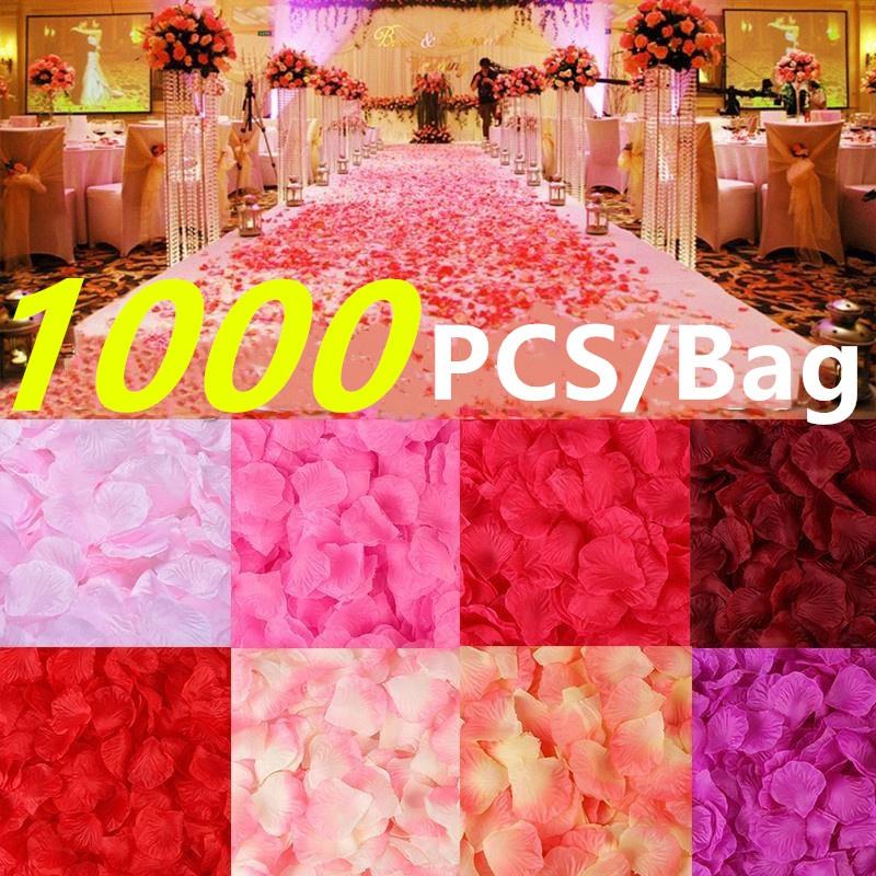 Buy 1000PCS Fake Rose Petals Flower Toss Silk Wedding Petal for Wedding