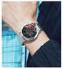 Sanda Men's Creative Rotating Quartz Wristwatch with Mesh Strap