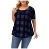Fashion Plus Size Women's Casual Loose Short-sleeved Round Neck Printed T-shirt
