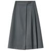 Shangdu Bila Women's Winter Linen Blend High-Waist A-Line Skirt