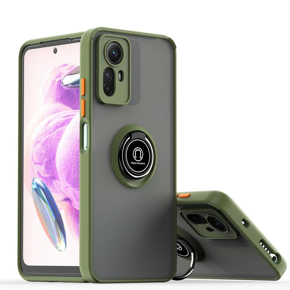 Shockproof Magnetic Ring Holder Case For Xiaomi Redmi Note 14 13 12S 4G 12 11 Pro 10 8 9S Redmi 9 10 10C 12 Protective Cover