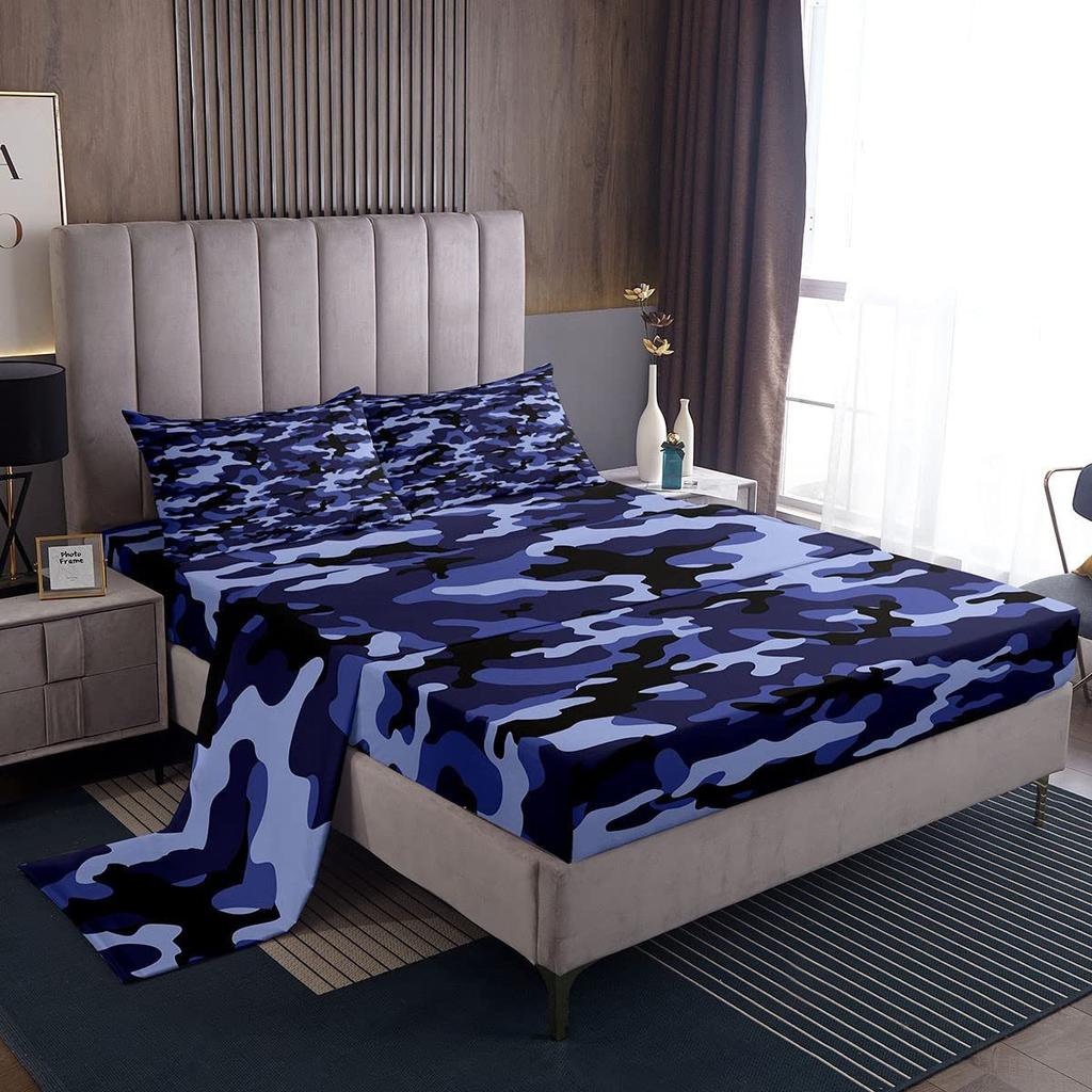 Sports Baseball Pattern Sheet Four-piece Bedding Set Bedroom Room Dormitory Bedding Decoration