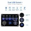 12V/24V Inline Fuse Box Dual USB Socket ON-OFF Toggle For Car LED Voltmeter Power Outlet  Camper