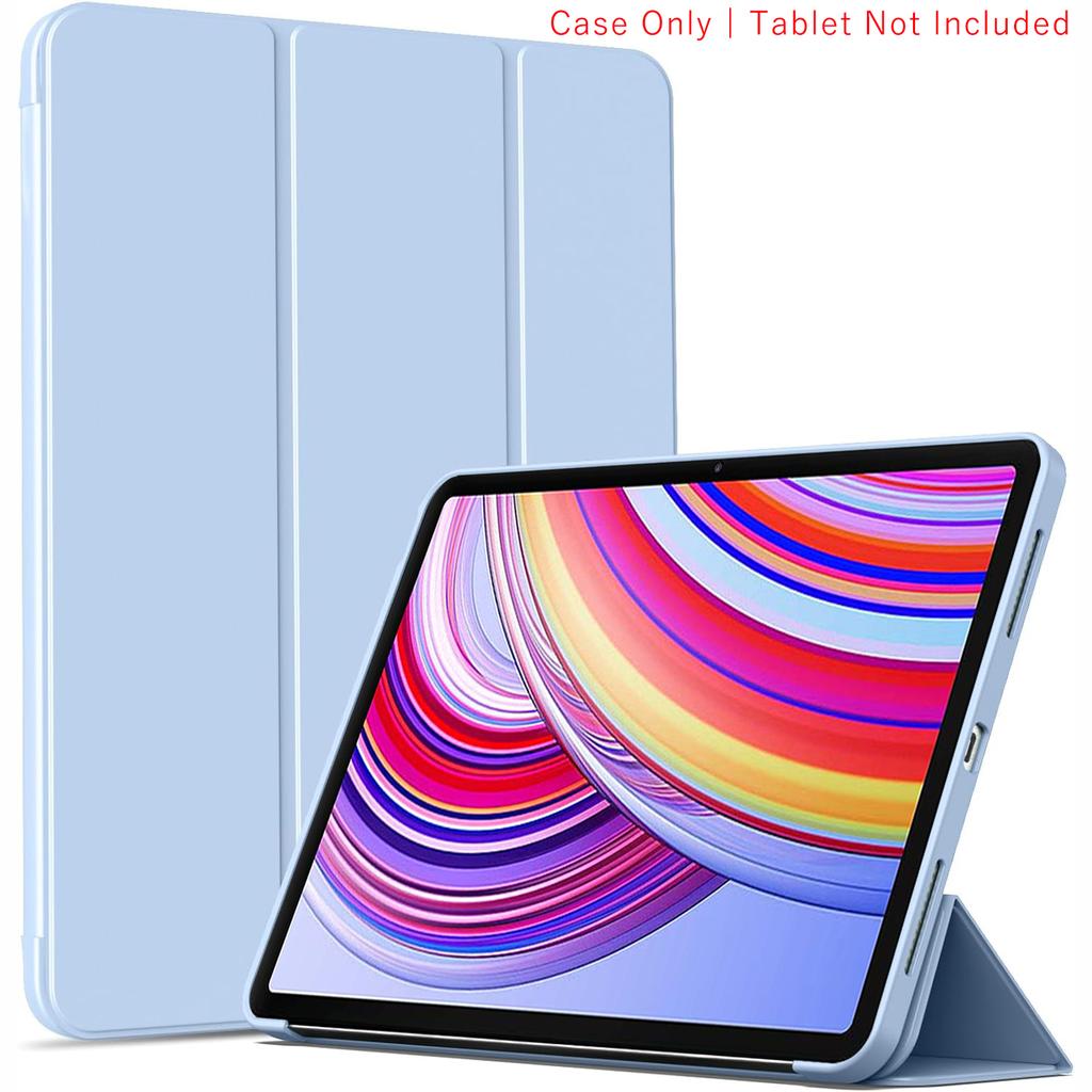 Étui à rabat triple pliage pour Xiaomi Redmi Pad 2 Pro 12,1 pouces Support magnétique Housse de protection en cuir PU Veille/Réveil automatique