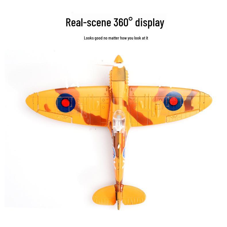 1/48 Scale WWII Corsair & Spitfire Fighter Aircraft Model Kit - 4D Assembly for Boys, Military Collection Ornament (30 Variations)