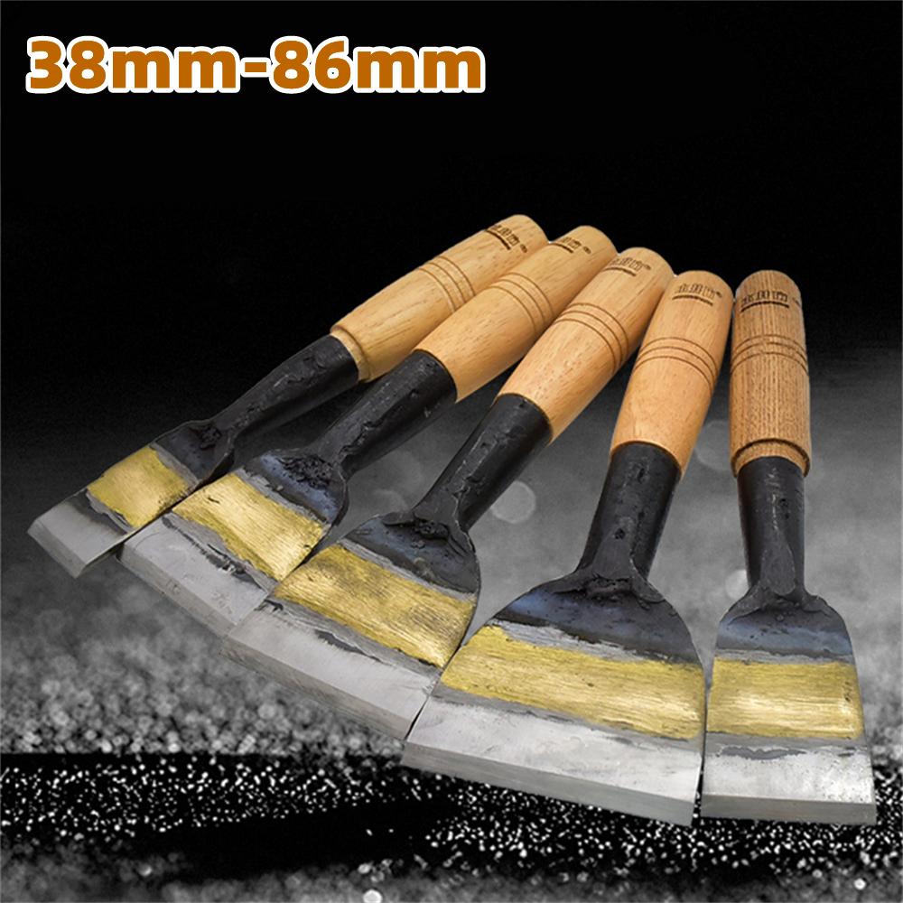 Conjunto Profissional de Cinzéis para Escultura em Madeira 38/51/63/78/86mm - Ferramentas Manuais para DIY e Marcenaria Detalhada (Alta Qualidade, Vários Tamanhos)
