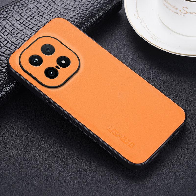 

Чехол для IQOO 15 из матовой ударопрочной твердой PU-кожи для VIVO IQOO15 с полной защитой объектива, силиконовой мягкой рамкой, чехол-бампер vivo iQOO 15 оранжевый