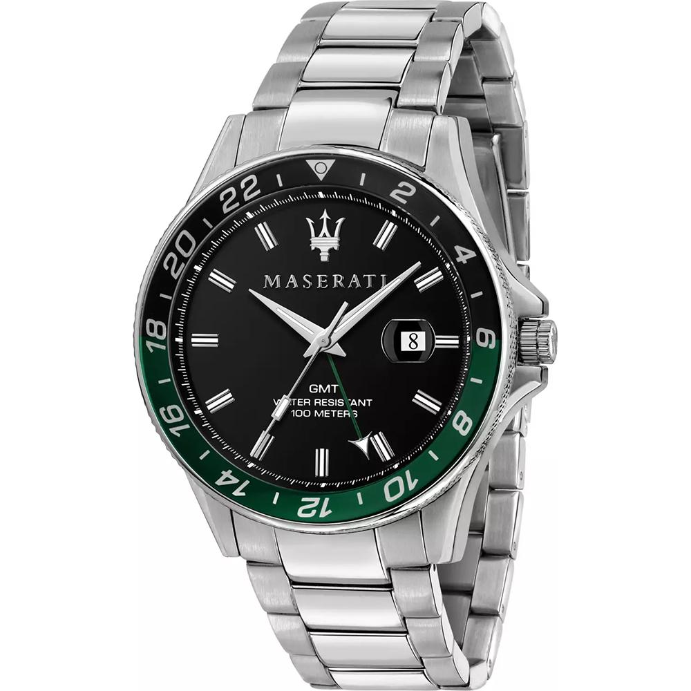 

Мужские кварцевые часы Maserati Sfida с функцией GMT из черной нержавеющей стали R8853140005 чёрный