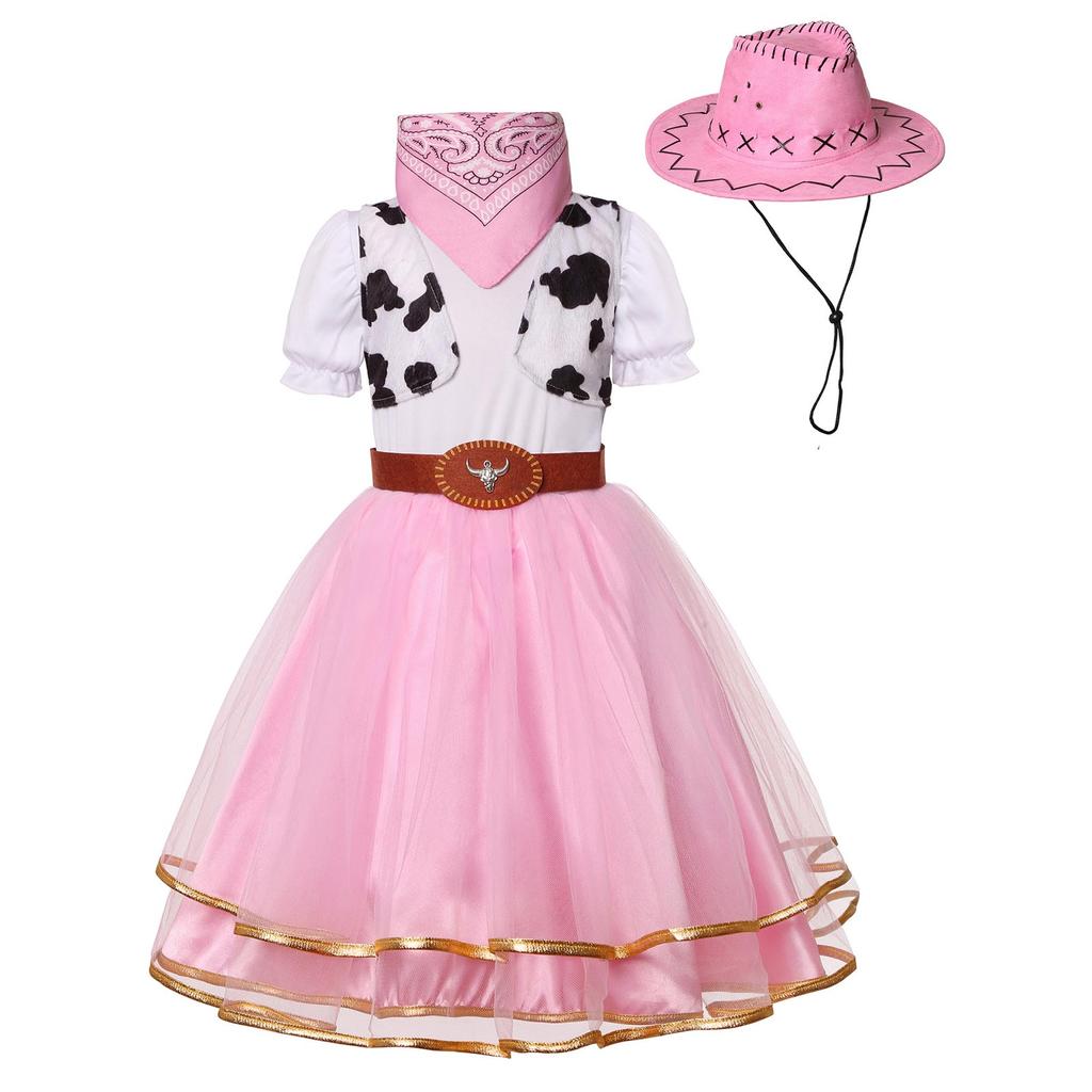 Children's Western Cowboy Costume Halloween Cowboy Outfit Set for Party Performances and Cosplay