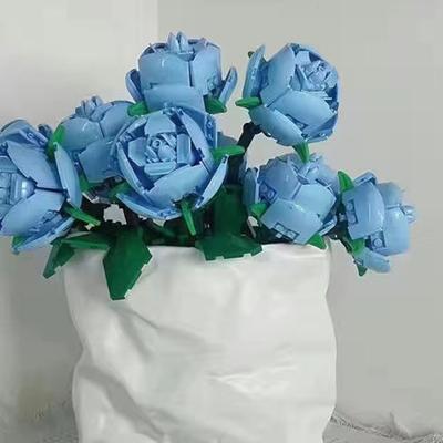 Rosenbausteine DIY Montage Plastiksteine Romantische Künstliche Blumen 3D Modell Fähigkeitstraining Spielzeug Kinder DIY Bauspielzeug
