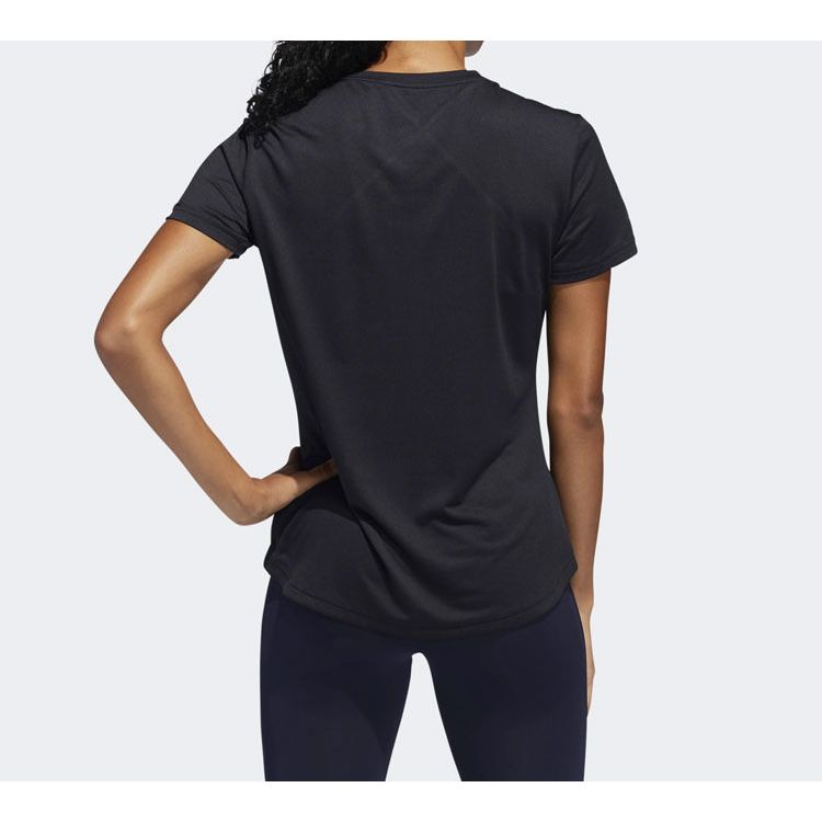 Adidas Own The Run Climalite Running Short Sleeve T-Shirt Women Tops Black DQ2630