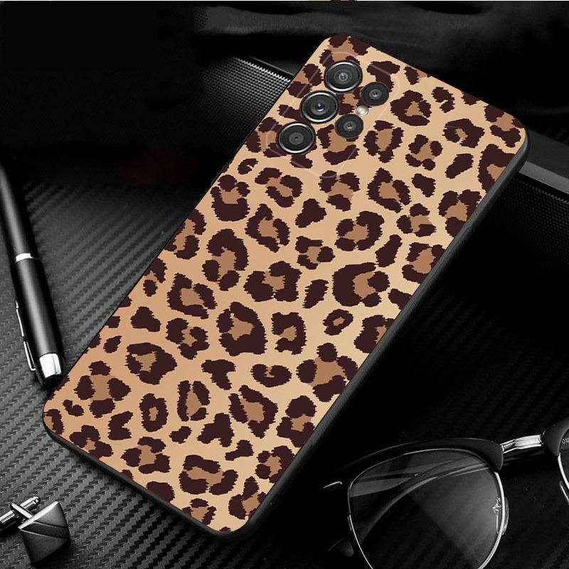 Phone Case for Samsung S26 S25 S24 S23 S22 Ultra S23 S22 S25 Plus S24 FE S26Edge Pink Leopard Print Case