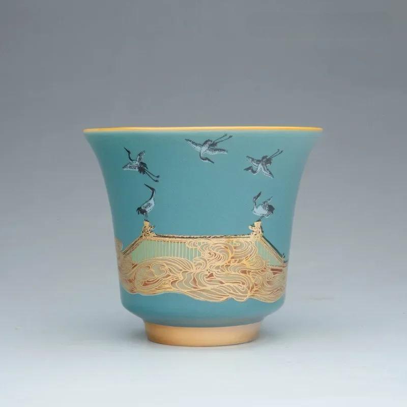 

Керамическая супница в дворцовом стиле, бытовая классическая с крышкой, чайная чашка, бутиковая ручная работа, гайвань, принадлежности для китайского чайного сервиза