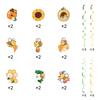48 Pcs Bumble Bee Hanging Swirl Decoration Bee Themed Party Foil Ceiling Streamers for Baby Shower Birthday Party Decoration