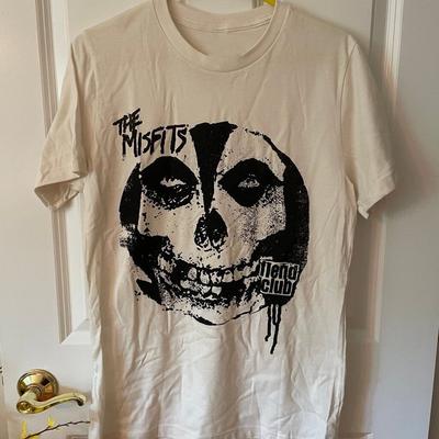 Misfits Mittleres T-Shirt Herren Damen Tees Top, Misfits Fiend Club T-Shirt Herren Damen Tees Top Totenkopf Grafik-Tee