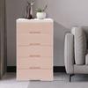 5-Tier Tall Plastic Storage Cabinet with Drawers, Multi-Purpose Organizer for Bedroom Closet Office, Pink Modular Drawer Unit