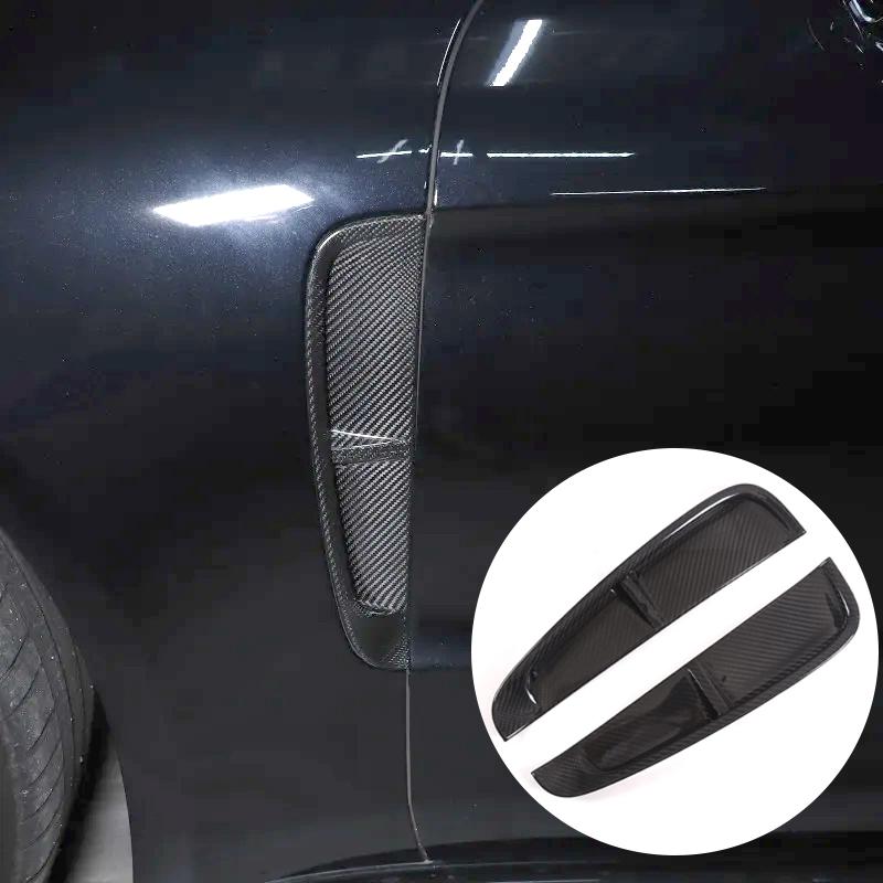 For Porsche Panamera 971 2017-2024 Real Carbon Fiber Car Side Vent Fender Cover Trim Sticker Car Modification Accessories